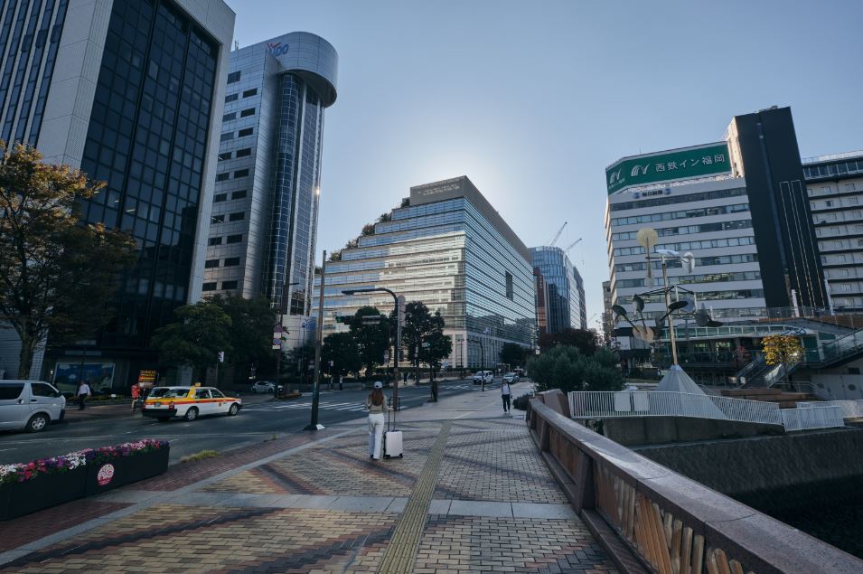 město Fukuoka, ostrov Kjušú